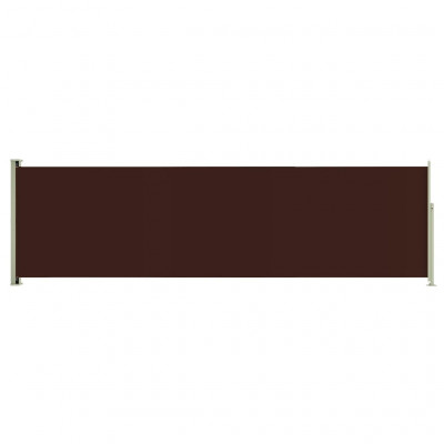 Auvent paravent store brise-vue latéral rétractable de patio jardin terrasse balcon protection visuelle écran 180 x 600 cm marron 02_0007345