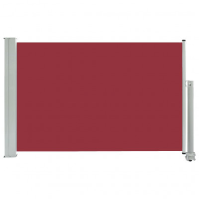 Auvent paravent store brise-vue latéral rétractable de patio jardin terrasse balcon protection visuelle écran 60 x 300 cm rouge 02_0007393