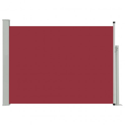 Auvent paravent store brise-vue latéral rétractable de patio jardin terrasse balcon protection visuelle écran 100 x 500 cm rouge 02_0007194