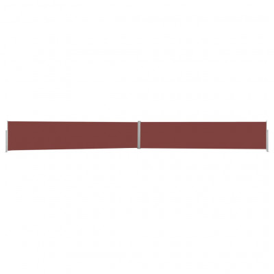 Auvent paravent store brise-vue latéral rétractable de patio jardin terrasse balcon protection visuelle écran 170 x 1200 cm marron 02_0007307