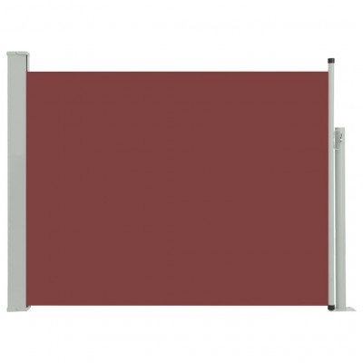 Auvent paravent store brise-vue latéral rétractable de patio jardin terrasse balcon protection visuelle écran 140 x 500 cm marron 02_0007257