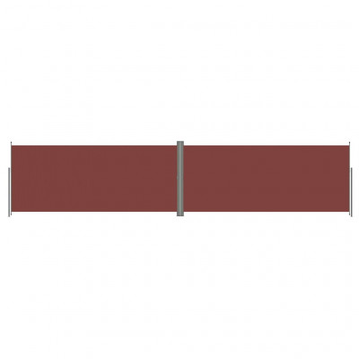 Auvent paravent store brise-vue latéral rétractable de patio jardin terrasse balcon protection visuelle écran 220 x 1000 cm marron 02_0007422