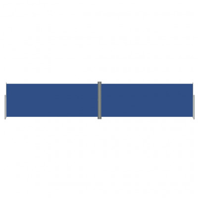 Auvent paravent store brise-vue latéral rétractable de patio jardin terrasse balcon protection visuelle écran bleu 200 x 1000 cm 02_0007146