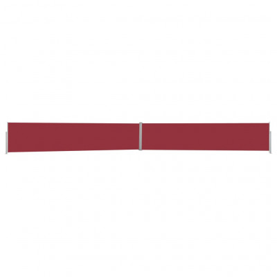 Auvent paravent store brise-vue latéral rétractable de patio jardin terrasse balcon protection visuelle écran 140 x 1200 cm rouge 02_0007237