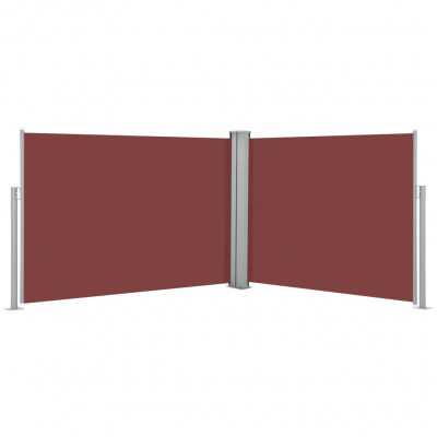 Auvent paravent store brise-vue latéral rétractable de patio jardin terrasse balcon protection visuelle écran 100 x 1000 cm marron 02_0007400