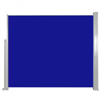 Auvent paravent store brise-vue latéral rétractable de patio jardin terrasse balcon protection visuelle écran 120 x 300 cm bleu 02_0007082