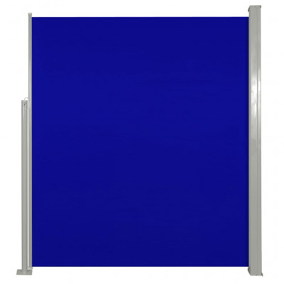 Auvent paravent store brise-vue latéral rétractable de patio jardin terrasse balcon protection visuelle écran 160 x 300 cm bleu 02_0007048