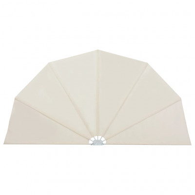 Auvent paravent store brise-vue latéral rétractable de patio jardin terrasse balcon protection visuelle écran crème 200 cm 02_0007065