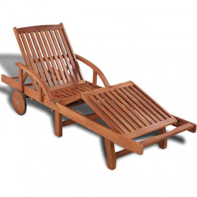 Transat chaise longue bain de soleil lit de jardin terrasse meuble d'extérieur bois d'acacia solide 02_0012702