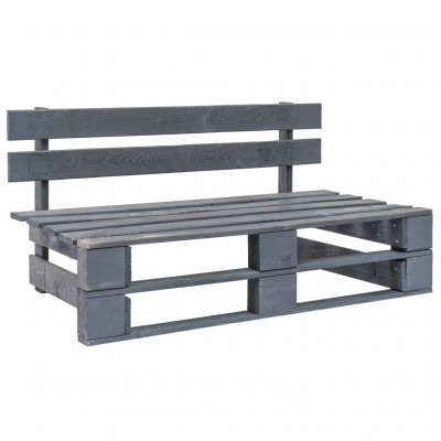 Banc de jardin meuble de patio d'extérieur terrasse palette de jardin bois gris 02_0011836