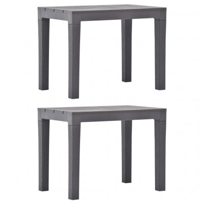 Banc de jardin meuble de patio d'extérieur terrasses de jardin 2 pièces moka plastique 02_0011851