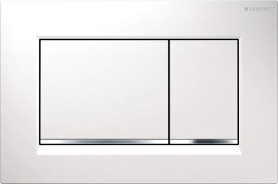 Plaque déclenchement DUOFIX SIGMA 30 blanc chromé GEBERIT