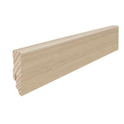 Plinthe à emboiter décor chêne blanc 19 x 58 mm 2,2 m HAMBERGER