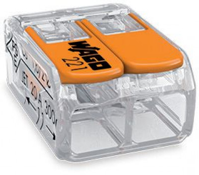  Borne de raccordement compacte à leviers 2 conducteurs max. 4 mm² boîte de 100 pièces WAGO