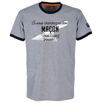 Tee-shirt de travail Maçon gris taille XL TSD CONFECTION