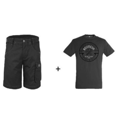 Lot bermudas ebène taille 46 et tee-shirt taille XL TSD CONFECTION