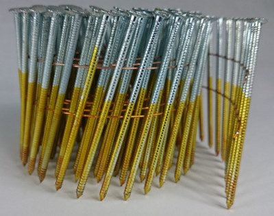 Pointe annelées galva plats 16° 2,5 x 50 mm en rouleaux SCAB