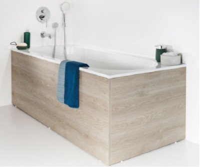 Façade habillage baignoire galet ultra mat 160 cm DELPHA