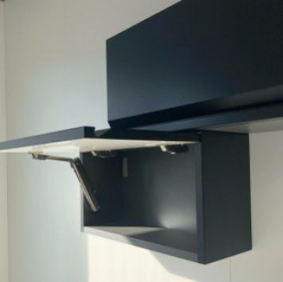 Meuble haut relevant Zao noir mat longueur 50 cm