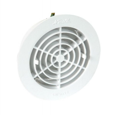 Grille ronde intérieure à fermeture avec moustiquaire PVC diamètre 125 mm NICOLL