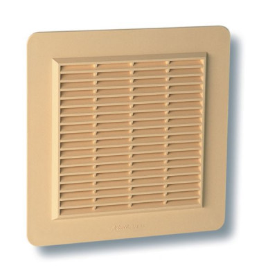 Grille d'aération spéciale façade en applique carrée sable NICOLL