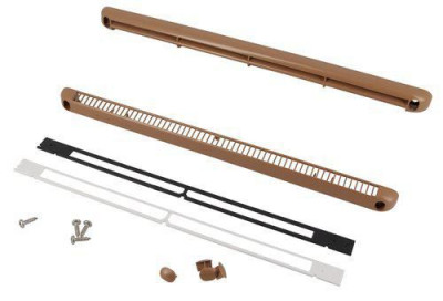 Kit universel d'entrée d'air mortaise bois clair  250 x 12 NICOLL