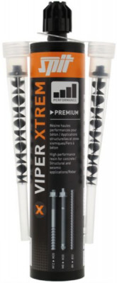 Résine vinylester Viper Xtrem + 2 buses cartouche de 410 ml SPIT