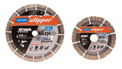 Lot Clipper 4 x 4 Silencio 1 disque diamant Ø230 + 1 disque diamant Ø125 NORTON-CLIPPER