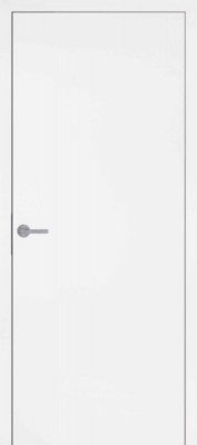 Porte CPL Uni laqué blanc gauche poussant DIN R Profil rond 204 x 73 cm JELD-WEN 