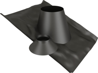 Solin 5-30° + collet Bioten noir Ral 9005 150 mm TEN
