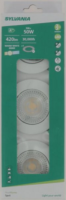 Spot orientable Yourhome IP44 420 lm 3K pack de 3 pièces SYLVANIA
