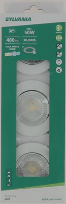 Spot orientable Yourhome IP44 480 lm 4K pack de 3 pièces SYLVANIA