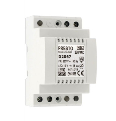Transformateur 230/12 V 18 VA PRESTO