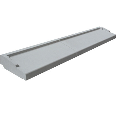 Appui de fenêtre nez arrondi gris 35 x 250 cm WESER