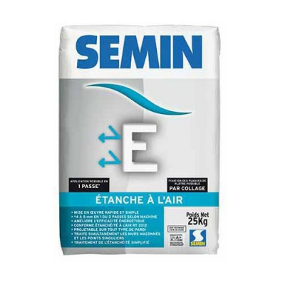 Enduit Etanche à l'air sac de 25 kg SEMIN
