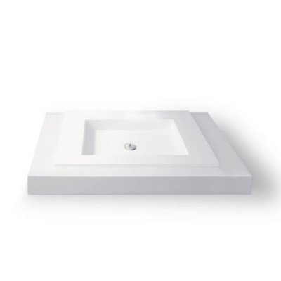 Vasque rectangulaire Vitela sans trop plein finition mat 90 x 46 cm NOVEACQUA