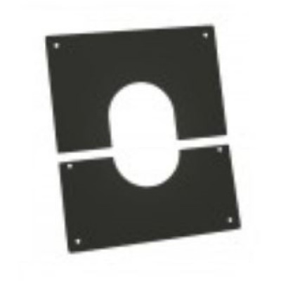 Plaque propreté noir 400 x 400 mm diamètre 125 mm JONCOUX