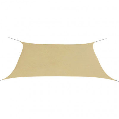 Voile toile d'ombrage parasol en tissu oxford rectangulaire 2 x 4 m beige 02_0008664