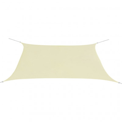 Voile toile d'ombrage parasol en tissu oxford rectangulaire 2 x 4 m crème 02_0008661