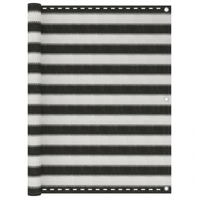 Écran de balcon brise pare vue protection confidentialité PEHD 120 x 300 cm anthracite et blanc 02_0010328