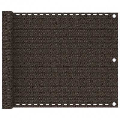 Écran de balcon brise pare vue protection confidentialité 75 x 400 cm PEHD marron 02_0010232
