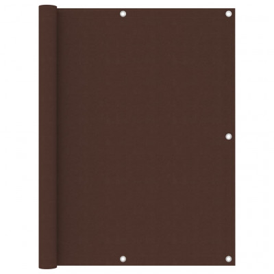 Écran de balcon brise pare vue protection confidentialité 120 x 500 cm tissu oxford marron 02_0010225