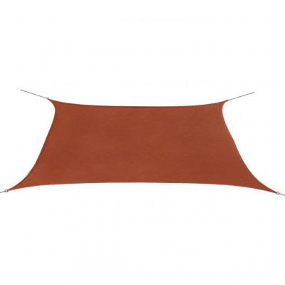 Voile toile d'ombrage parasol en tissu oxford rectangulaire 2 x 4 m ocre marron 02_0008662