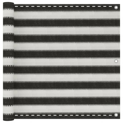 Écran de balcon brise pare vue protection confidentialité en PEHD 90 x 400 cm anthracite et blanc 02_0010163