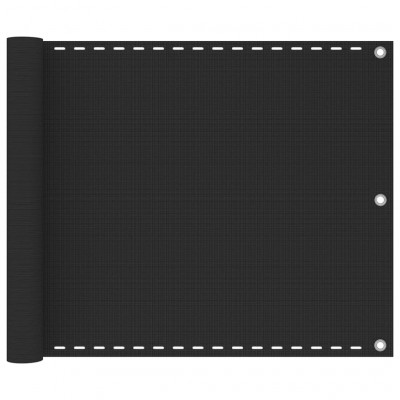 Écran de balcon brise pare vue protection confidentialité en PEHD de 75 x 400 cm anthracite 02_0010165