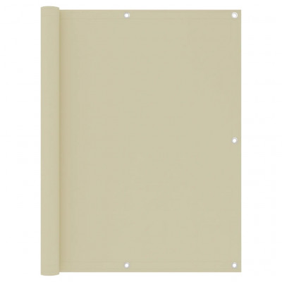 Écran de balcon brise pare vue protection confidentialité 120 x 600 cm tissu oxford crème 02_0010138