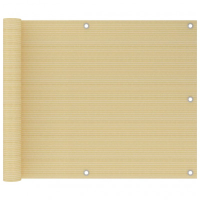 Écran de balcon brise pare vue protection confidentialité 75 x 300 cm PEHD beige 02_0010025