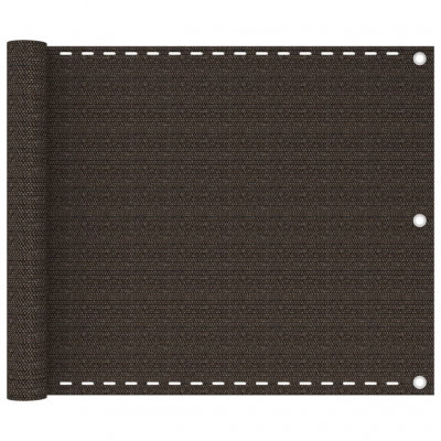 Écran de balcon brise pare vue protection confidentialité 75 x 500 cm PEHD marron 02_0010234