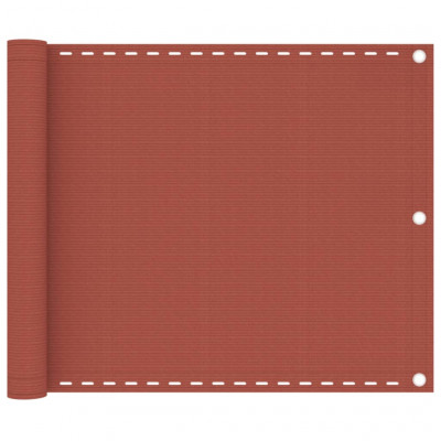 Écran de balcon brise pare vue protection confidentialité 75 x 400 cm PEHD terre cuite 02_0010410