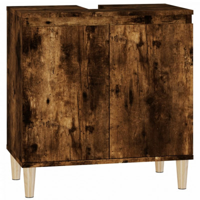 Meuble d'évier 58 x 33 x 60 cm bois d'ingénierie marron 02_0006818